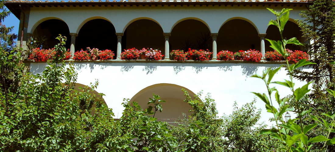 Villa Sant'Agnese, un côté de la loggia