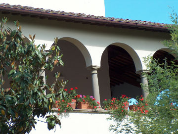 Villa Sant'Agnese, particolare del loggiato